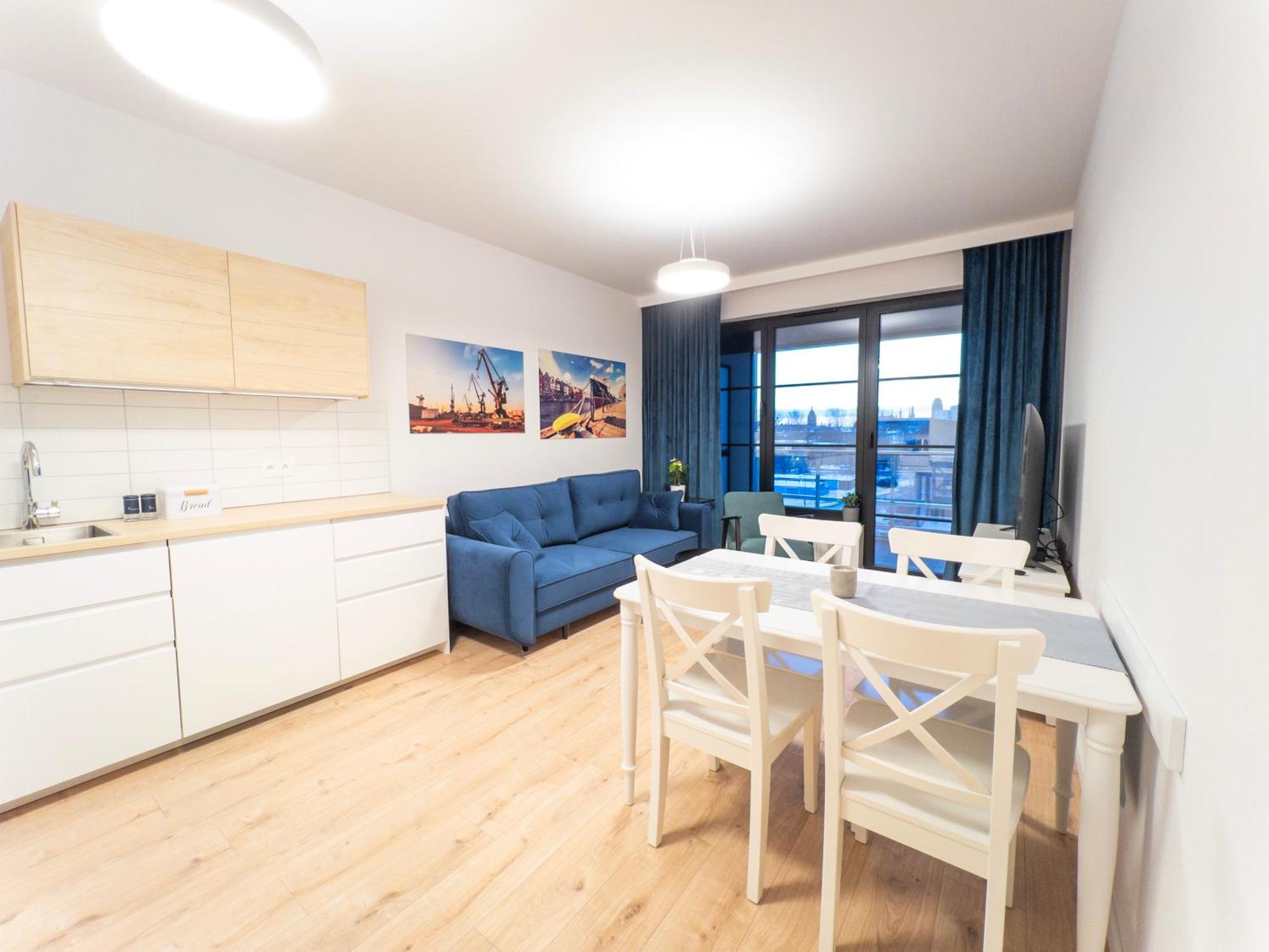 Apartament Z Dwiema Sypialniami + Parking Гданск Екстериор снимка